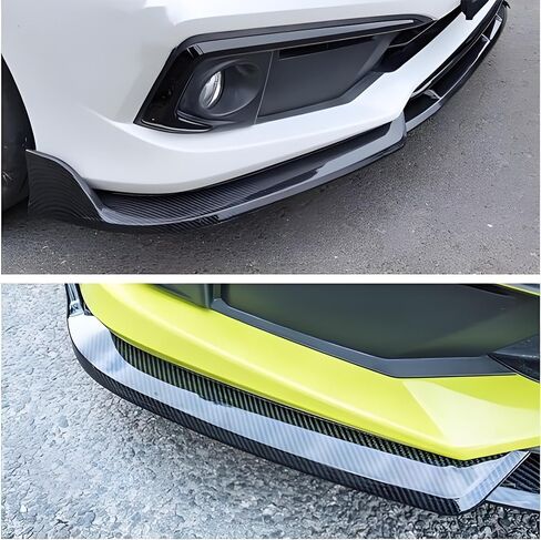 مفسد فاصل الشفاه الأمامي من هوندا Civic LX/Sport/Ex/Si/Touring 2016-2021 Hatchback/Coupe/Sedan ، 4pcs Airsories Air Chin Body Kit (Gloss Black) in Saudi Arabia