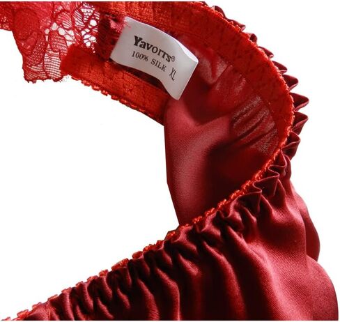 نساء 100 ٪ ملخصات سراويل حريرية نقية التوت ناعم لاسي حجم الملابس الداخلية S M L XL in Kuwait