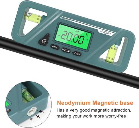 Rehomy Digital Level, Angle Slope with LCD Display, 360° Electronic Bubble Inclinometer, Vertical & Horizontal Spirit Bubble for Construction Carpenter Craftsman Renovation Home Professional in Saudi Arabia