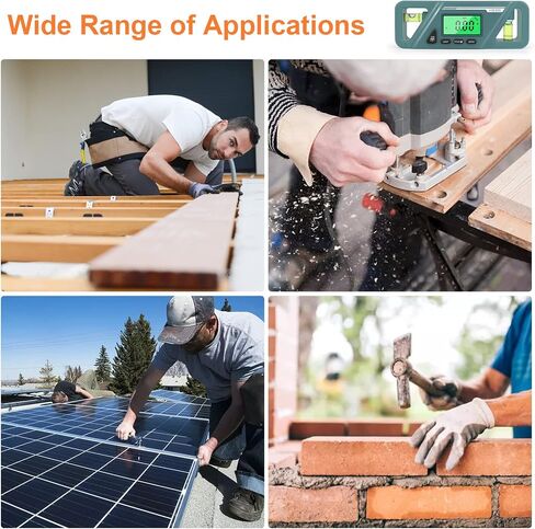 Rehomy Digital Level, Angle Slope with LCD Display, 360° Electronic Bubble Inclinometer, Vertical & Horizontal Spirit Bubble for Construction Carpenter Craftsman Renovation Home Professional in Saudi Arabia
