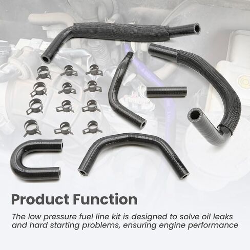 Low Pressure Fuel Line Hose Kit w/Clamps Fit For Deluxe LLY Duramax 2500 3500HD 6.6L GM 2500 3500HD 2004.5-2005 diesel trucks Replace 12625277 97321372 97321375 97321374 97321373 94013125 700-015AFT in Saudi Arabia
