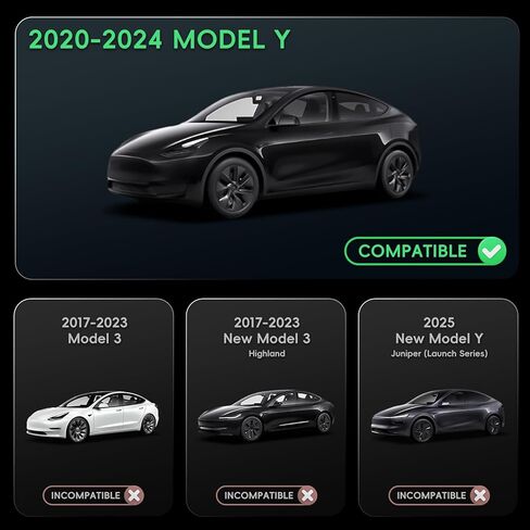 Front Bumper Lip Kit Compatible with 2019-2024 Tesla Model Y, Bumper Air Dam Lower Chin Splitter Protection Body Kit for Model Y Accessories, Carbon Fiber Printing, 3PCS in Kuwait