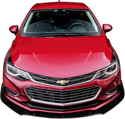 FREEMOTOR802 Compatible with 2016-2018 Chevrolet Cruze 3PCS Front Bumper Lip, Front Bumper Lip Body Kit Spoiler Splitter Air Dam Chin PP - Polypropylene Gloss Black, 2017 in Saudi Arabia