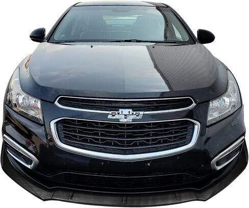FREEMOTOR802 Compatible with 2016-2018 Chevrolet Cruze 3PCS Front Bumper Lip, Front Bumper Lip Body Kit Spoiler Splitter Air Dam Chin PP - Polypropylene Gloss Black, 2017 in Saudi Arabia