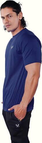 Men's T-Shirts 4-Pack – 100% Polyester Jersey, UPF Protection, Moisture-Wicking, Quick-Dry, Tag-Free Value Bundle in Kuwait