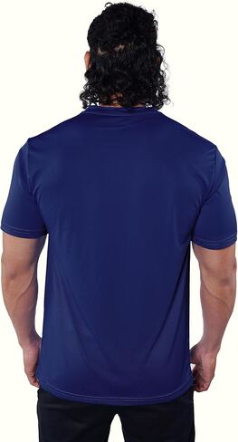 Men's T-Shirts 4-Pack – 100% Polyester Jersey, UPF Protection, Moisture-Wicking, Quick-Dry, Tag-Free Value Bundle in Kuwait