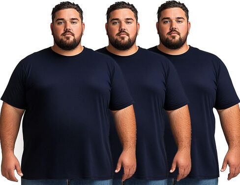 القمصان الكبيرة والطويلة للرجال 100 ٪ من القطن غير الرسمي TEE Ultra Soft Sweat القصيرة القصيرة القمصان الكلاسيكية قمم أساسية كلاسيكية XL-6XL in Kuwait