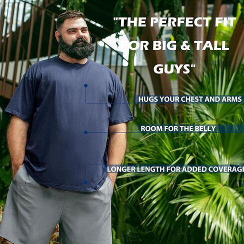 القمصان الكبيرة والطويلة للرجال 100 ٪ من القطن غير الرسمي TEE Ultra Soft Sweat القصيرة القصيرة القمصان الكلاسيكية قمم أساسية كلاسيكية XL-6XL in Kuwait