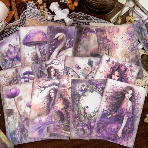Yoksas 120 Sheets Vintage Mythology Fantasy Sea Ocean Scrapbook Paper - Mermaid Seahorse Corals UnderSea Junk Journals Decorative Cardstock for Posters,Card Making,Crafts Paper in Kuwait