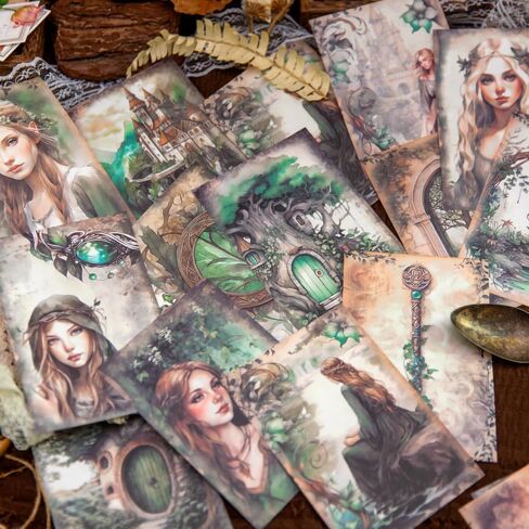 Yoksas 120 Sheets Vintage Mythology Fantasy Sea Ocean Scrapbook Paper - Mermaid Seahorse Corals UnderSea Junk Journals Decorative Cardstock for Posters,Card Making,Crafts Paper in Kuwait