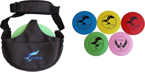 Kestrel Disc Golf Beginner Set Bundle | 3 Discs + Bag | Includes Fairway Driver, Mid-Range and Putter in Saudi Arabia