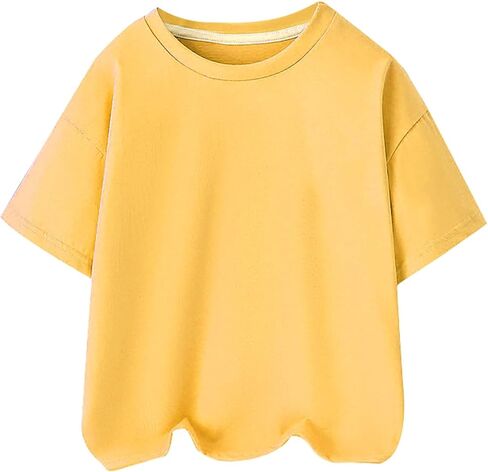 طفل صغير قصير الأكمام قمم الفتيات الفتيان كبيرة الحجم جولة الرقبة tshirts الصلبة TEE TOP KIDS Summer Cotton Shirt ملابس البلوزات in Kuwait