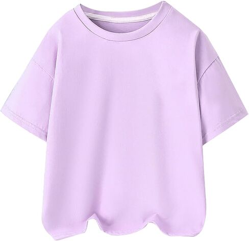 طفل صغير قصير الأكمام قمم الفتيات الفتيان كبيرة الحجم جولة الرقبة tshirts الصلبة TEE TOP KIDS Summer Cotton Shirt ملابس البلوزات in Kuwait