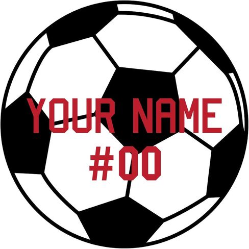 Customizable Soccer Ball Sign, Includes Holes, 3M Non-Reflective Sheeting Laminated-Durable-Aluminum, 24"X24", Made in USA, Yard, Novelty in Saudi Arabia