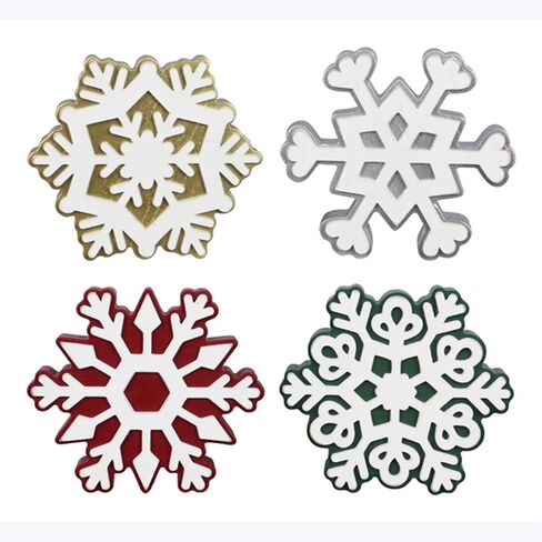 Young's Inc Wood Tabletop Snowflake 4 AST in Saudi Arabia