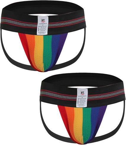 Karen Space Mens حزام jock 3 بوصات عالية مرنة على نطاق واسع الخصر التنفس القابل للتنفس ملابها الداخلي ملونة متعددة in Kuwait