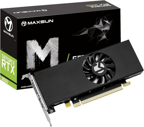 maxsun GeForce RTX 3050 6G Graphics Cards GDDR6 Video Graphics Card GPU for Gaming PC ITX Design PCI Express 4.0, HDMI 2.1, DisplayPort 1.4a, DVI in Kuwait