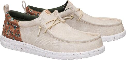 HEYDUDE Wally Funk Duck Print Wood Ash/Multi 15, Mens Shoes, Slip-on Loafers, Comfortable & Light-Weight in Saudi Arabia