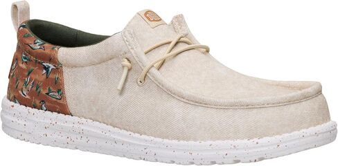 HEYDUDE Wally Funk Duck Print Wood Ash/Multi 15, Mens Shoes, Slip-on Loafers, Comfortable & Light-Weight in Saudi Arabia