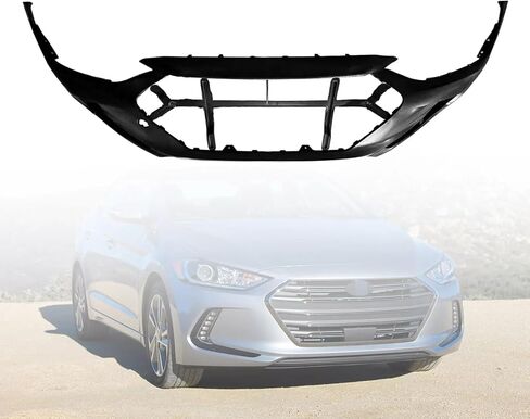 Front Bumper Cover Compatible with 2017-2018 Hyundai Elantra GL GLS LE L SE SEL Limited USA Built Sedan 17 18，Primed and Ready to Paint in Kuwait