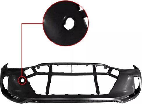 Front Bumper Cover Compatible with 2017-2018 Hyundai Elantra GL GLS LE L SE SEL Limited USA Built Sedan 17 18，Primed and Ready to Paint in Kuwait