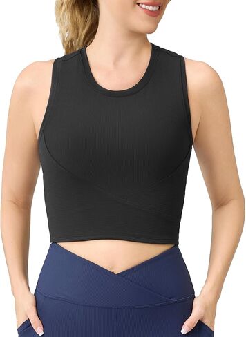 Aarya Women's Women Wording Tank Tank Top Sports Top و Double Layer و Yoga & Activewear Sert for Gym و Running و Tennis in Kuwait