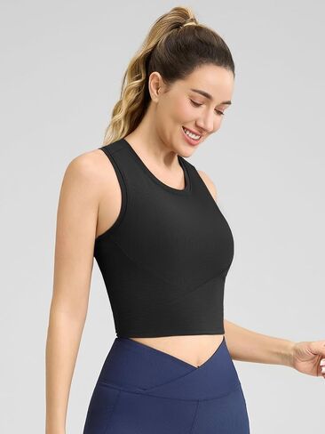 Aarya Women's Women Wording Tank Tank Top Sports Top و Double Layer و Yoga & Activewear Sert for Gym و Running و Tennis in Kuwait