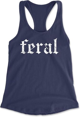 Feral Club Rat Festival Rave EDM Racerback Tank Top for Women, Soft, Flattering Fit in Kuwait