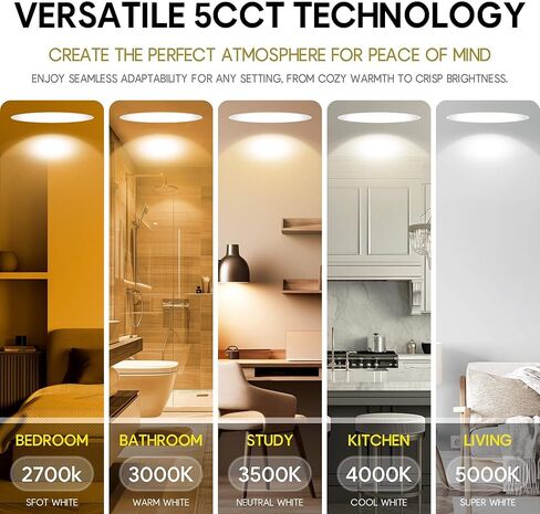 وحدة إضاءة سبوت مربعة بدون إطار مقاس 3 بوصات، تشطيب أبيض، تركيبات إضاءة LED غائرة قابلة للتعتيم 8 وات = 65 وات، 600 لومن، CRI 90+، تصنيف IC، 5CCT قابل للتحديد 2700K|3000K|3500K|4100K|5000K in Kuwait