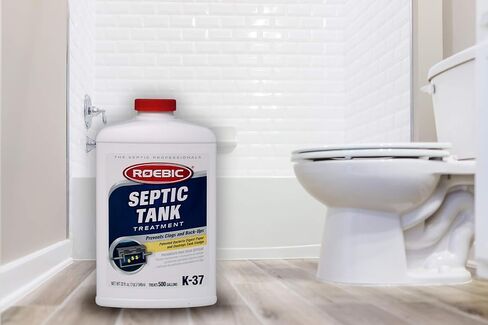 Roebic K-37-Q-C1500-4 Septic Tank Treatment: 32 oz, 16 oz Concentrate, Safe for All Plumbing Systems, Colorless Formula in Kuwait
