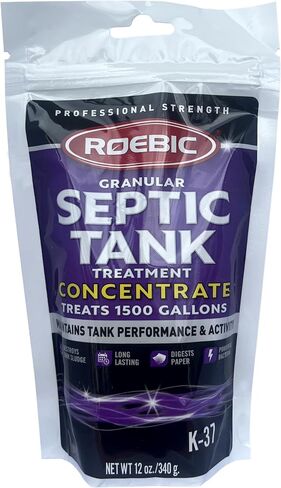 Roebic K-37-Q-C1500-4 Septic Tank Treatment: 32 oz, 16 oz Concentrate, Safe for All Plumbing Systems, Colorless Formula in Kuwait