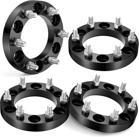 EVIL ENERGY 6x5.5 Wheel Spacers 1 inch Compatible for Tacoma 1995-2022, 6x139.7 mm 6 Lugs 108 mm Hub Bore M12x1.5 Studs Black, Not Hubcentric in Saudi Arabia
