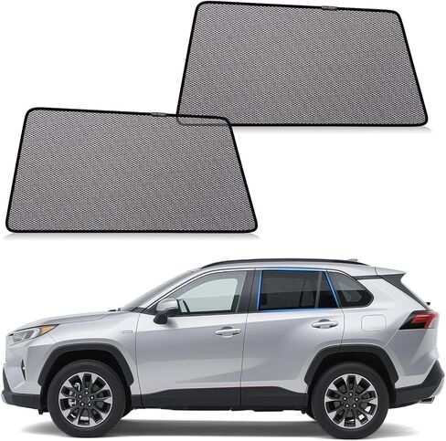 ZATOOTO Car Window Shades Toyota RAV4 2019-2024 for Rear Window | 2-Pack Baby & Pet Sun Shades | Blocks 99% UV & Heat | Breathable Mesh Privacy Screen | Bug-Free Design for Camping & Travel in Kuwait