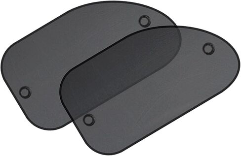 2 PCS Car Side Window Sun Shade, 25" x 15" Breathable Mesh Window Covers, Universal for Most Cars (Black) in Saudi Arabia