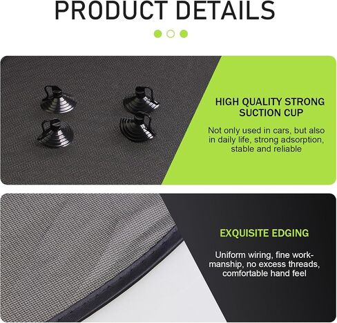 2 PCS Car Side Window Sun Shade, 25" x 15" Breathable Mesh Window Covers, Universal for Most Cars (Black) in Saudi Arabia