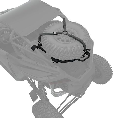Polaris Pivoting Spare Tire Carrier, for Specific RZR Pro R Models, Dual Latches for Quick Release, Matte Black, Supports Up to 75 Pounds - Part 2884326-458 in Kuwait