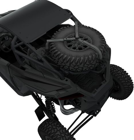 Polaris Pivoting Spare Tire Carrier, for Specific RZR Pro R Models, Dual Latches for Quick Release, Matte Black, Supports Up to 75 Pounds - Part 2884326-458 in Kuwait