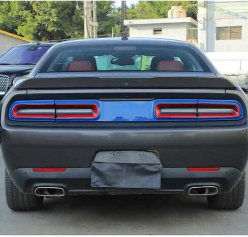 Blue Rear Tail Light Lamp Guard Cover Accessories 5 Pieces/Set for Dodge for Challenger 2015-202 Gloss BRTLLGCFDC2A in Saudi Arabia
