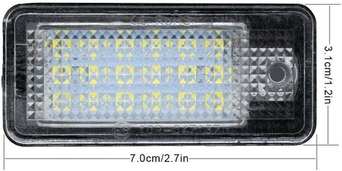 Canbus License Plate Lights 8E0807430B 8E0943025B 8E0807430A 8E0943021B for A3 Quattro 2004-2009,for A6 Quattro 2005-2009 11 * 6 * 5Cm-Size 12V in Saudi Arabia