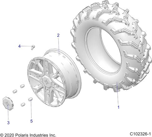 Polaris ATV Carlisle PxT AT Tire, 26x9-R14, Part 5415604 in Saudi Arabia