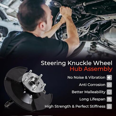 LK098 Front Steering Knuckle Wheel Bearing Hub Assembly Compatible with 2012 2013 2014 2015 2016 Honda Civic 1.8L Replace for 51211-TR3-Y00 51211-TR0-A00, Right Passenger Side in Saudi Arabia