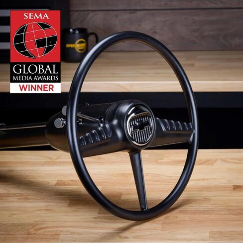 Motorway Motors 54-56 Chevy GMC Truck Truck 15 بوصة طقم القيادة ، عجلة القيادة الكلاسيكية التكاثر مع زر القرن ، لوحة التلامس ، التجنيب ، يعمل مع أعمدة الإمالة 1969-94 in Saudi Arabia