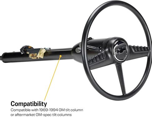 Motorway Motors 54-56 Chevy GMC Truck Truck 15 بوصة طقم القيادة ، عجلة القيادة الكلاسيكية التكاثر مع زر القرن ، لوحة التلامس ، التجنيب ، يعمل مع أعمدة الإمالة 1969-94 in Saudi Arabia