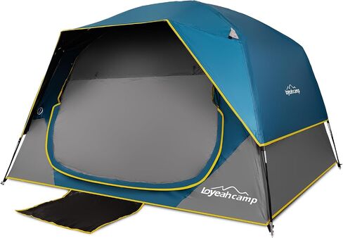 Tents for Camping 4 Person Tent Waterproof Easy Setup Dome Family Tent with Rainfly Large Tents for Outdoor Camping&Hiking,Polyurethane Material in Saudi Arabia