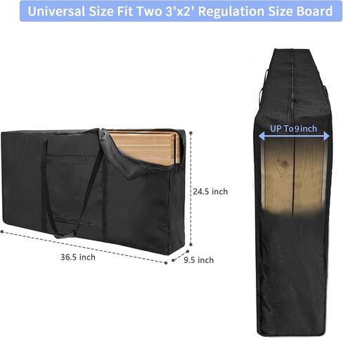 Fenghome Cornhole Carrying Case, Regulation Size Waterproof Corn Hole Beans Bag Carrying Case, Outdoor Cornhole Board Storage Carrying Case, 48 X 8.26 X 24 Inch in Saudi Arabia