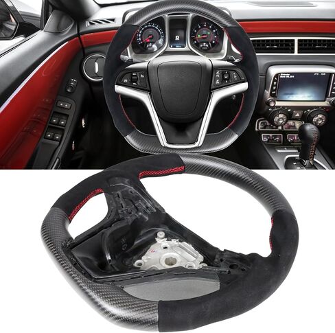 Ikon Motorsports ، عجلة القيادة متوافقة مع 2012-2015 Chevy Camaro ، ألياف الكربون السود in Kuwait
