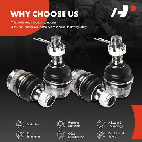 مجموعة A-premium من 4 ، مجموعة مفاصل الكرة العلوية والسفلية الأمامية ، متوافقة مع Ford F-350 1992-1997 ، F-250 F-450 F-550 Super Duty ، Sube & Dodge RAM 2500 3500 ، B1500 in Kuwait