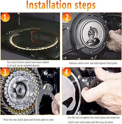 Clutch Kit for Harley Davidson-Plates Friction Steel & Spring Plate & Diaphram for Iron 883 1200 Roadster Sportster 883 1200 Forty Eight 2010-2021 OEM# 37977-90 37911-90 in Saudi Arabia