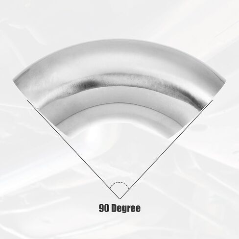 uxcell 4pcs OD 1.75 Inch 90 Degree SS304 Stainless Steel Bend Tube Exhaust Elbow Pipe for Car Modified Exhaust System 0.06" Wall Thickness Piping Silver Tone in Saudi Arabia