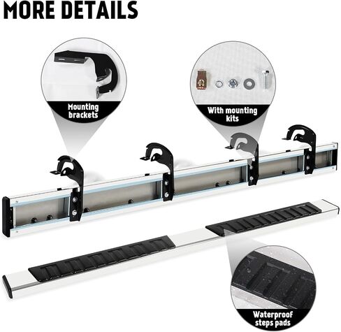 PZ 6" Running Boards for 2009-2014 Ford F150 Super Crew Cab Mirror Stainless Steel Side Step Nerf Bar in Saudi Arabia